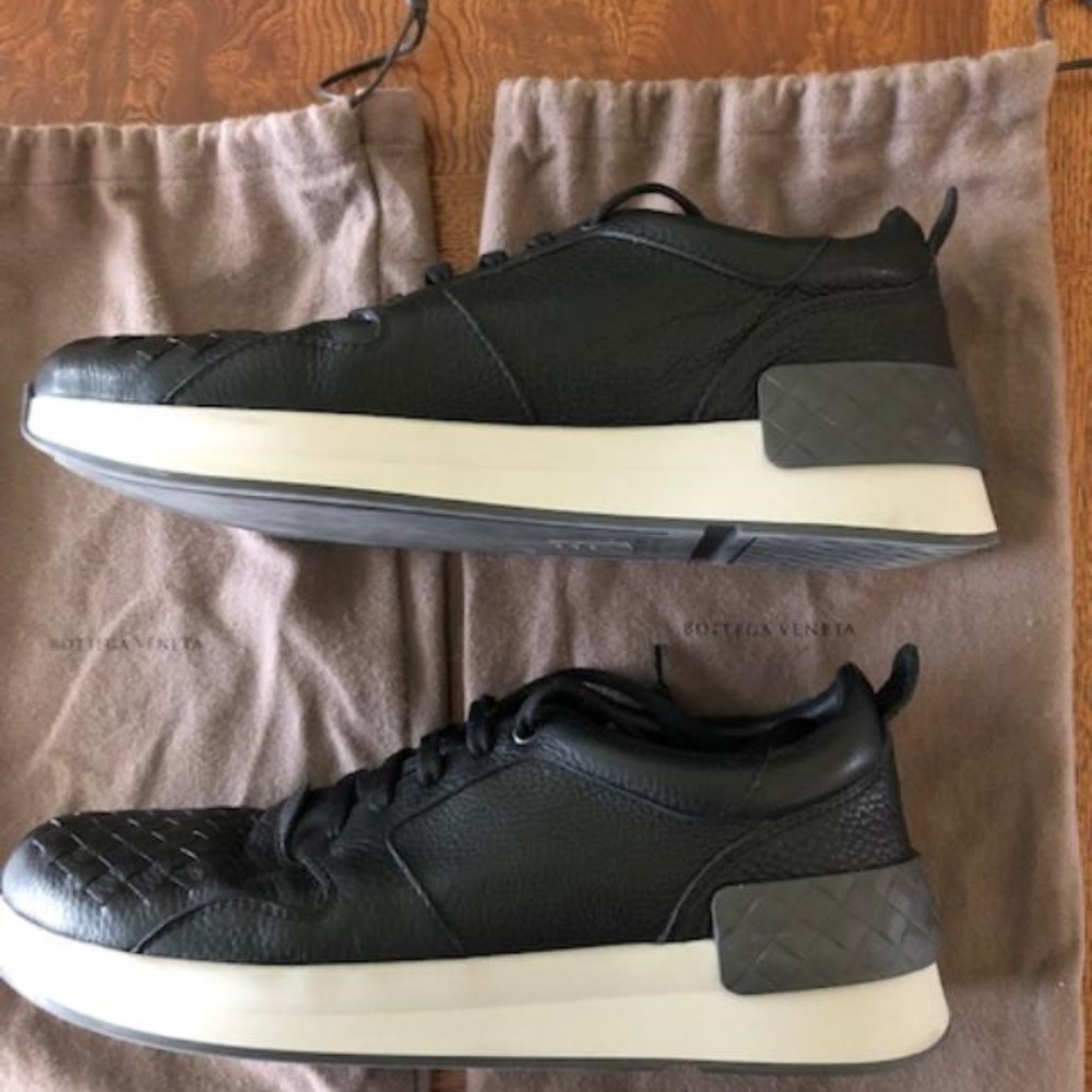 Bottega Veneta Intrecciato leather trainers